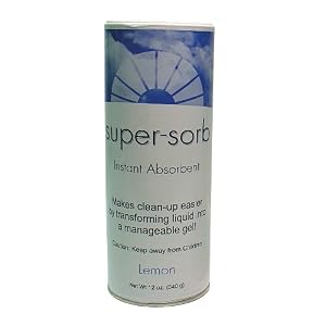 Super-Sorb Liquid Spill Absorbent (Lemon Scent) 12-oz Can (Lot of 6 by FRESH PRODUCTS