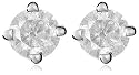 14k White Gold Round Diamond Stud Earrings (1/5 cttw, K-L Color, I3 Clarity)