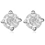 14k White Gold Round Diamond Stud Earrings (1/5 cttw, K-L Color, I3 Clarity)