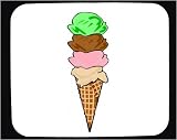 Ice Cream Cone (4 Scoop) Decorated Mouse Pad