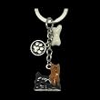 Yorkie Hand Painted Key Chain Charm