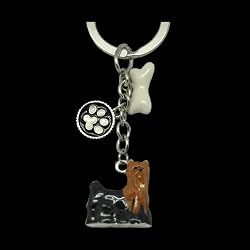 Yorkie Hand Painted Key Chain Charm