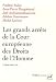 Les grands arr�ts de la Cour europ�enne des Droits de l'Homme