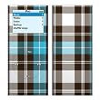 Turquoise Plaid Design Protective Skin Decal Sticker for Apple iPod nano 2G (2nd Generation) 2GB/ 4GB/ 8GB Player