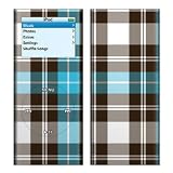 Turquoise Plaid Design Decal Skin Sticker for Apple iPod nano 2G (2nd Generation) 2GB/ 4GB/ 8GB Player
