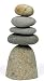 Zen Garden Quintuple 5 Rock Stacked Cairn Trail Marker Natural River Stone Art Statue