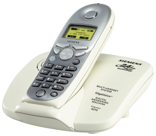 Siemens 4215 Gigaset 2.4 GHz DSS Expandable Cordless Phone (White and Silver) On Sale