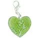 Green Heart Clasp Charm