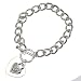 Betulia Silver Heart and Fob Bracelet