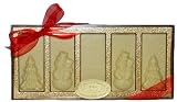 5pc Christmas Belgian Chocolate Bars - Sugar Free White Chocolate