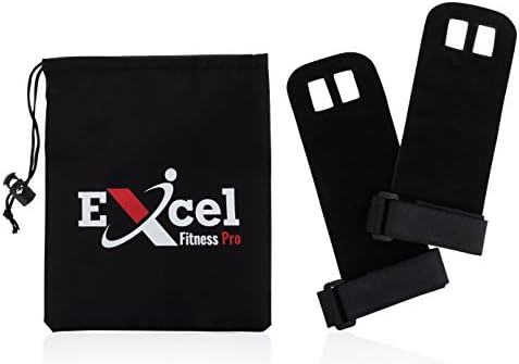 Gymnastics and CrossFit Hand Grips * Bright Colored Straps with a Textured Leather Grip * Seven Bright Colors Available * One Pair with a Nylon Bag and a 100% Money Back Guarantee! (Medium/Black)