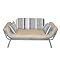 Mali Flex Blue Stripe Khaki Futon