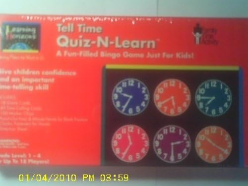 Tell Time Quiz-N-Learn Bingo Game