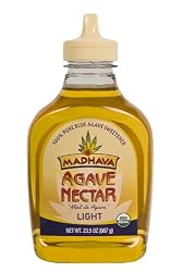 Madhava Organic Agave Nectar - Light, 23.5-Ounce Bottles (Pack of 6)