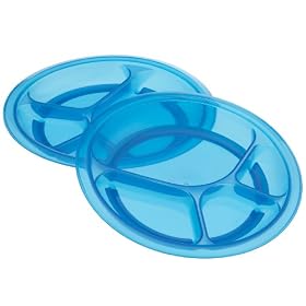 Gerber Graduates BPA Free 2 Pack Divide N' Dine Plate, Colors May Vary