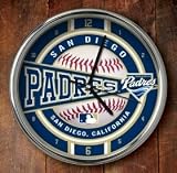 San Diego Padres Chrome Wall Clock