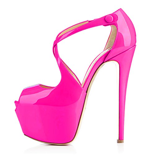 Onlymaker women s fashion high heel peep toe platform s…