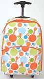 Wheeled Kids Luggage, Rolling Upright Suitcase. Measures : 50x30x12cm. 20x12x5". Circus Collection. Waterproof Exterior.