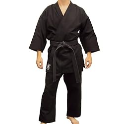 Piranha Gear Karate Gi (Extra Heavyweight), 4/5 sleeves - Black