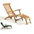 JATI GRADE A TEAK STEAMER CHAIR WITH GREEN CUSHION