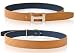Brown H Shape Gold Metal Buckle Belt Hot Fashion Business Belt Women's Belts