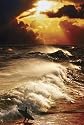 SURF POSTER SURFING SUNSET 24 X 36 RARE ART WAVE ST4164