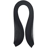 Juya Single Color Paper Quilling 3/5/7/10mm Width 390mm Length 100strips/pack (Paper Width 3mm, Black(6#))