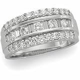 14K White Gold Bridal Engagement Band Ring