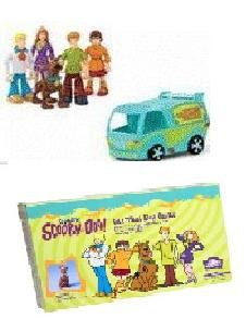 Scooby Figure 5-pack & Mystery Machine Van with BONUS Scooby Doo Get That Dog Make A Match Board Game