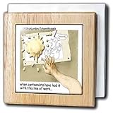 Review 3dRose LLC  / Fed-Up Cartoonists - 6 Inch Tile Napkin Holder