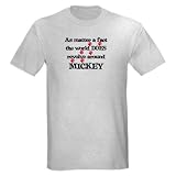 The World Revolves Around Mic Dog Light T-Shirt by CafePress
