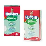 2-PACK - Huggies Naturally Refreshing Cucumber & Green Tea Baby Washcloths - 20ct