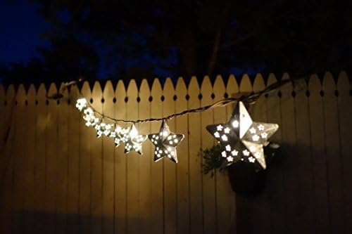 In The Garden - Set of 10 Bulbs (Stars), Elegant and Creative Decorative String Lights with End-to-End Connectors For Easy Expansion (Use For Indoor and Outdoor).