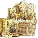 SCHEDULE YOUR DELIVERY DAY! Cheers To You! Congratulations Gourmet Food Gift Basket with Smoked Salmon