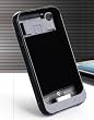 Q-Power External Backup Battery for iPhone 3G 3GS Case for iPhone 3GS 3G (Built-in Extended 1900mAh Li-polymer Battery) - Black + Free Stripes Stars Silicone Wristband