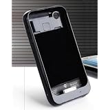 Q-Power External Backup Battery for iPhone 3G 3GS Case for iPhone 3GS 3G (Built-in Extended 1900mAh Li-polymer Battery) - Black + Free Stripes Stars Silicone Wristband