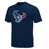 NFL Men's Houston Texans Vintage Logo III Short Sleeve Basic Tee (Navy Heather, Large)