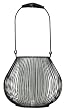 Metal lantern with inserted glass cylinder 14 1/2"H x 14"D