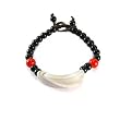 Brazilian Polished Agate, Black Onyx, and Semi Precious Gemstone ID Bracelet