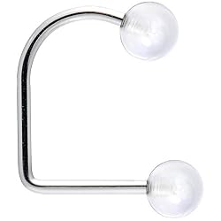16 Gauge Clear Acrylic Ball Lippy Loop Labret