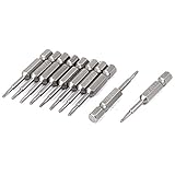 uxcell　トルクスドライバービット　TT7磁気セキュリティ　50mm x 2mm x TT7　10個入り