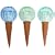 8105 Pale-Colored Glass Watering Globe with Plant Nanny - set of 3