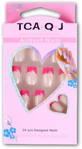 GURAIO Acrylic Designer Nail Tips False French Nails Full Free Glue Art