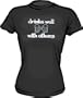 Drinks Well With Others Beer Mug Logo Women's Tee Shirt in 6 Colors Small thru XXL