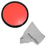 58MM Goja Full Red Color Filter (for Camera Lens with 58MM Filter Thread) + Premium MagicFiber Microfiber Cleaning Cloth