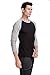 CYZ Men's Long Sleeve Thermal Waffle Baseball Crew Top-BlackGrey-XL