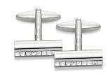 Slim Line Multi Crystal Effect Fashion Cufflinks 6905