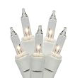 Set of 50 Clear Mini Twinkle Christmas Lights - White Wire