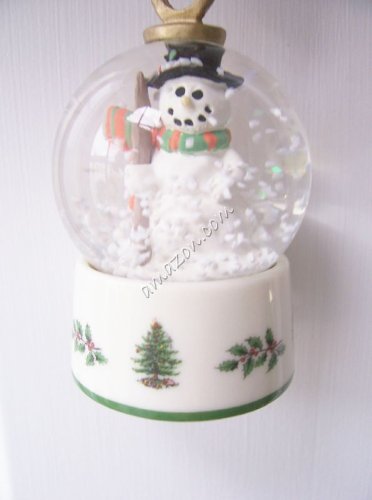Spode Christmas Tree Signature Ornament 2003 Snow Globe, Snowman Spode Christmas Tree Signature Ornament 2003 Snow Globe, Snowman