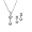 ZEEme Basic Damen-Schmuckset 925/- Sterling Silber Ohrstecker und Anhänger mit Kette 42cm Zirkonia weiß + Süßwasserzuchtperle weiß 500201208-42